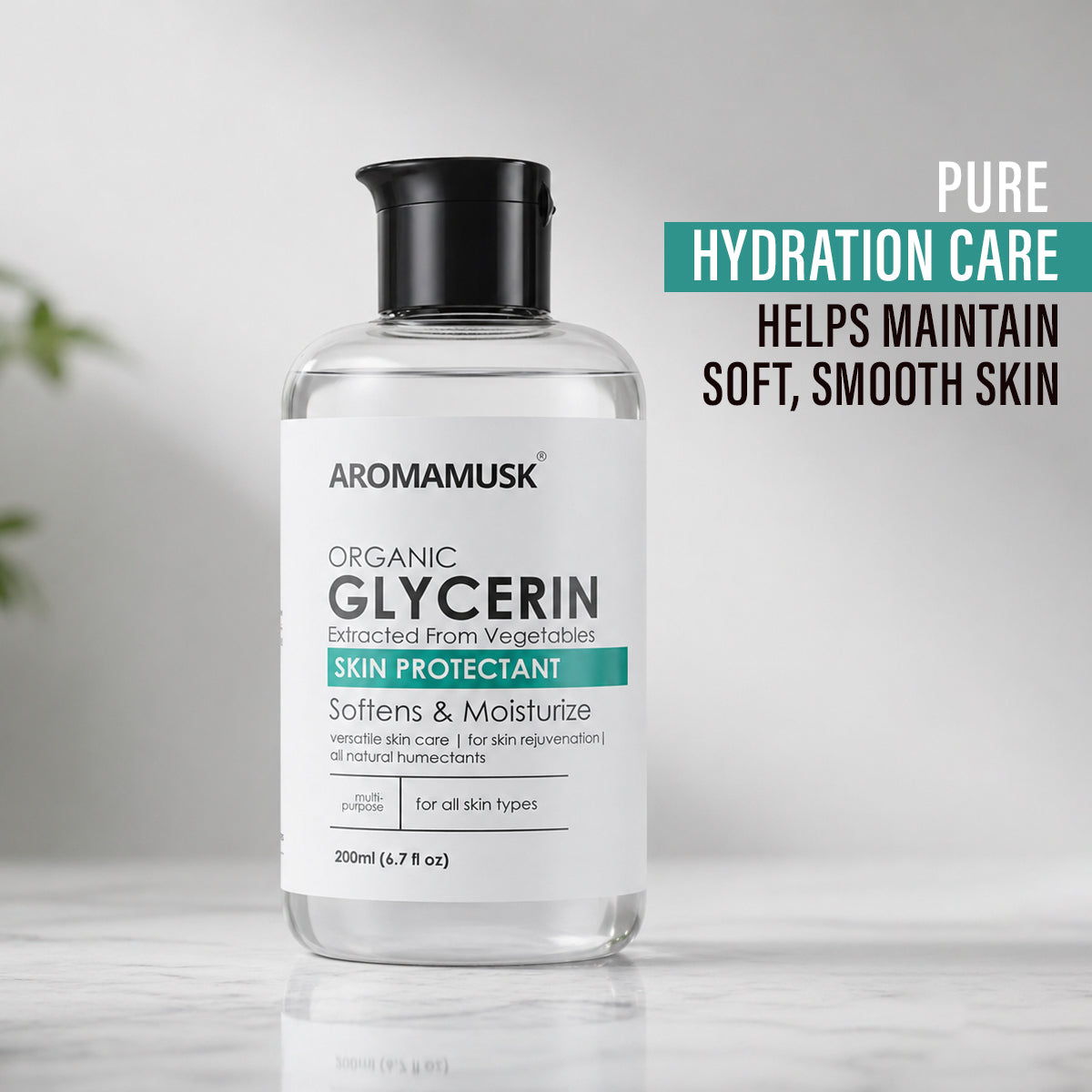 Organic And Pure Vegetable Glycerine For Face, 200ml