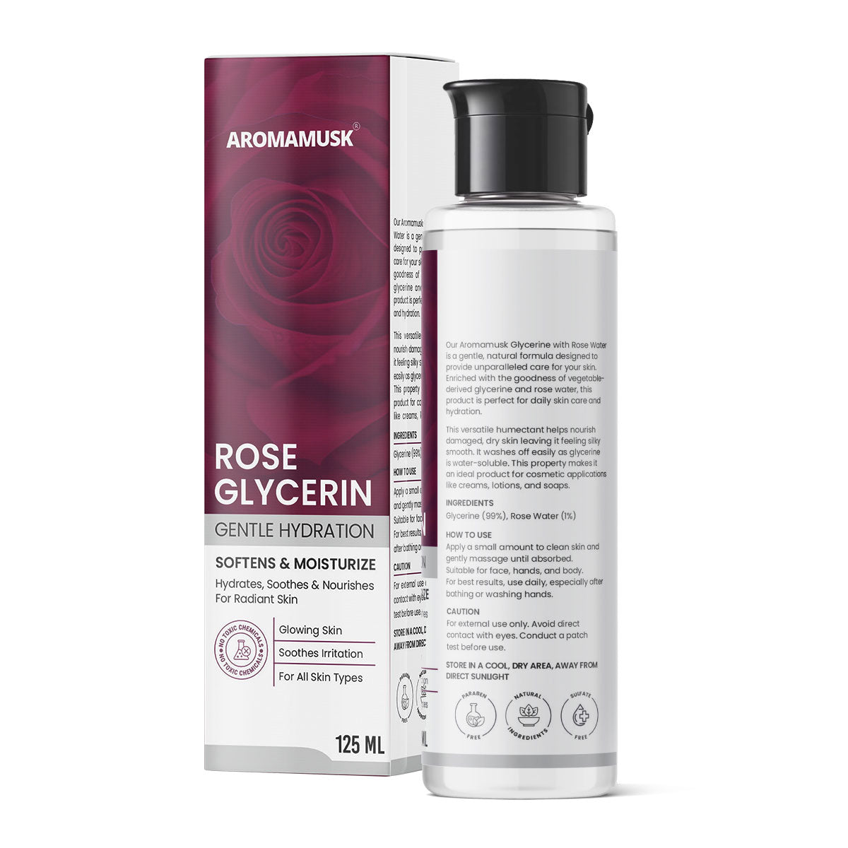 Rose Glycerine For Soft And Moisturize Skin, 125ml
