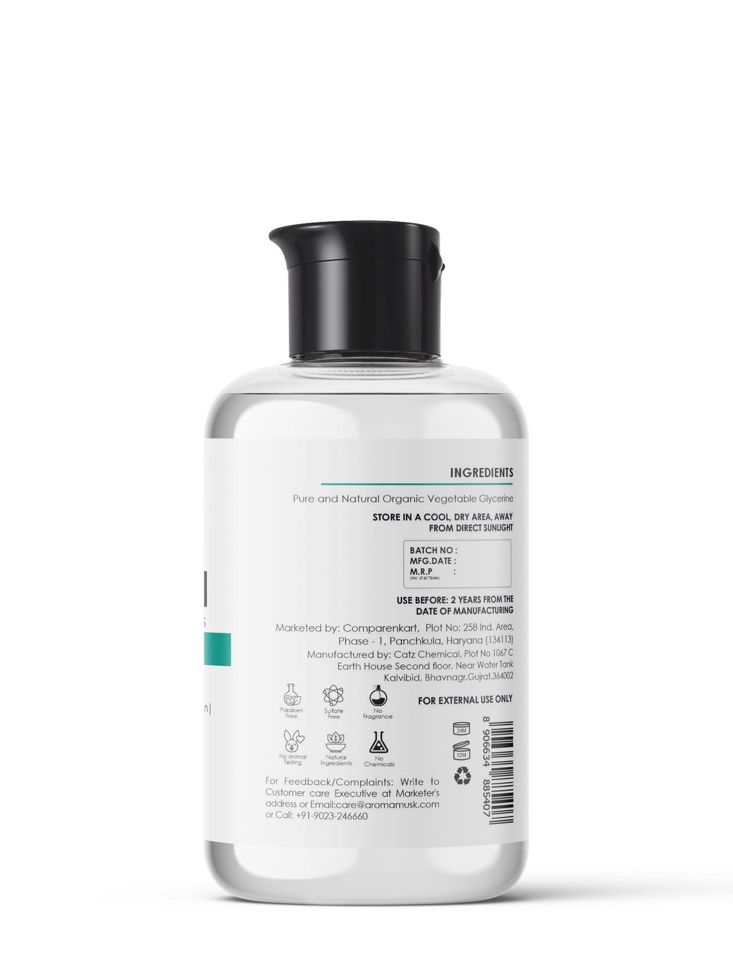 Organic And Pure Vegetable Glycerine For Face, 200ml