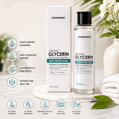 Organic And Pure Vegetable Glycerine For Face, 100ml