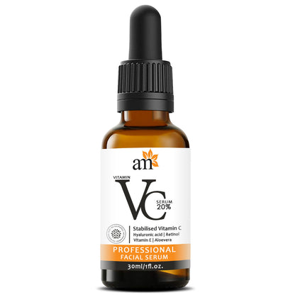 Vitamin C 20% Night & Day Revitalizing Brightening Facial Serum With Vitamin E, Hyaluronic Acid and Retinol, 30ml
