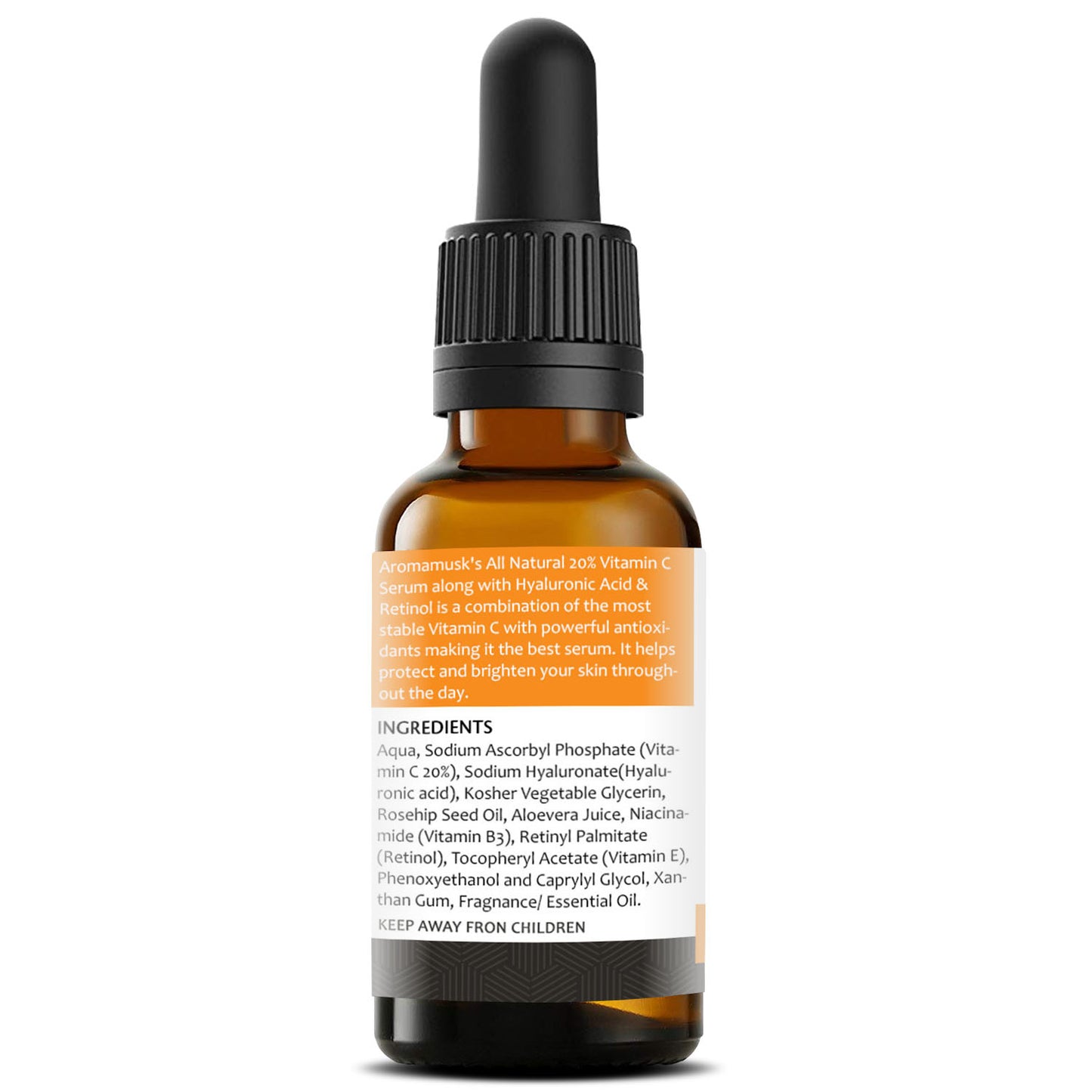 Vitamin C 20% Night & Day Revitalizing Brightening Facial Serum With Vitamin E, Hyaluronic Acid and Retinol, 30ml