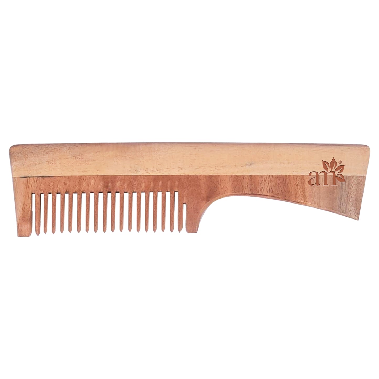 100% Pure Neem Wood Handcrafted Comb With Handle