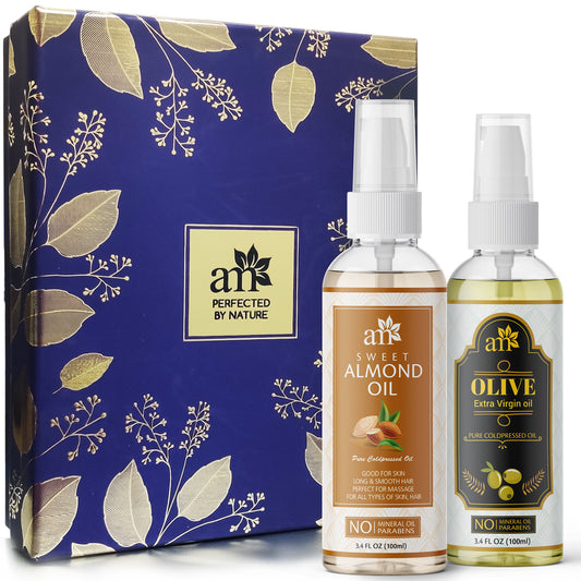 Serotinal Gift Box Skin Care Kit (Sweet Almond Oil + Extra Virgin Olive Oil)